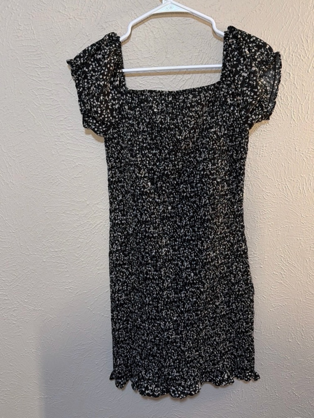 Papermoon Black Floral Smocked Mini Dress - Picture 6 of 7